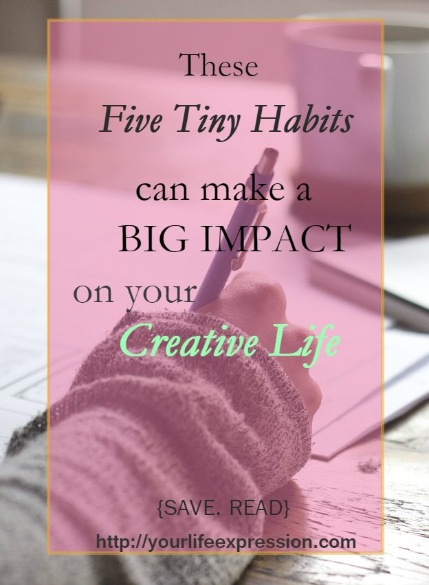 writing desk pink overtext small habits for your creative life