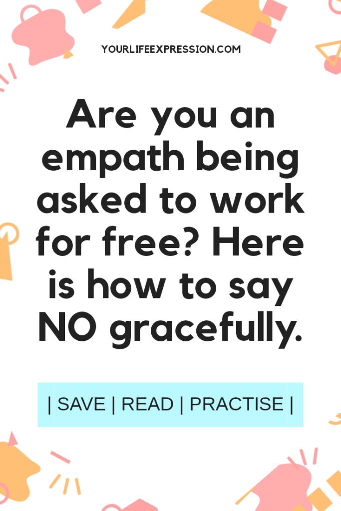 how to say no to barter as an empath